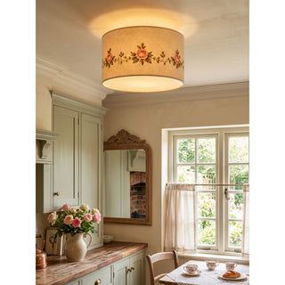 Rosalind Floral Fabric Semi-Flush Mount