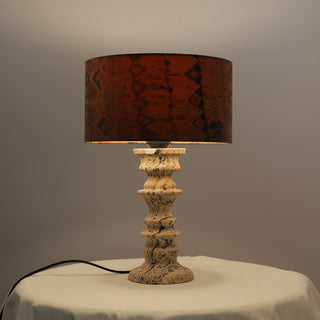 Sahar Travertine Totem Table Lamp