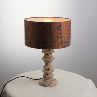 Sahar Travertine Totem Table Lamp