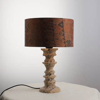 Sahar Travertine Totem Table Lamp