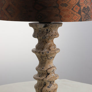 Sahar Travertine Totem Table Lamp