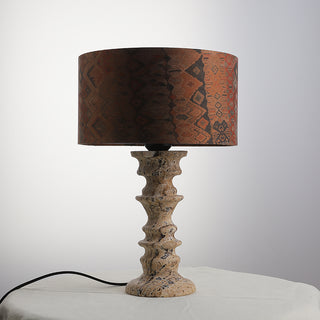 Sahar Travertine Totem Table Lamp