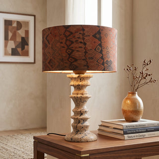 Sahar Travertine Totem Table Lamp