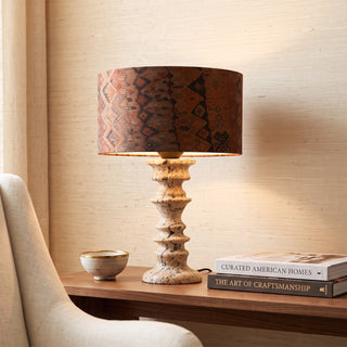 Sahar Travertine Totem Table Lamp