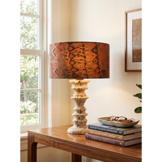 Sahar Travertine Totem Table Lamp