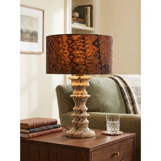 Sahar Travertine Totem Table Lamp