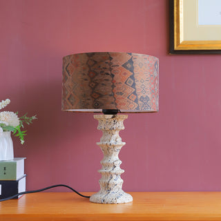 Sahar Travertine Totem Table Lamp