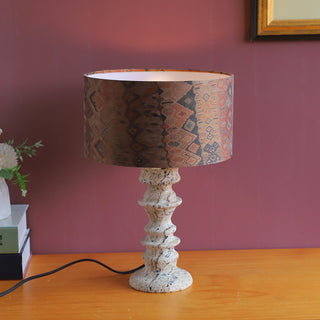 Sahar Travertine Totem Table Lamp