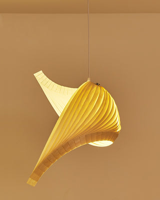 Sculptural Wooden Pendant Lamp