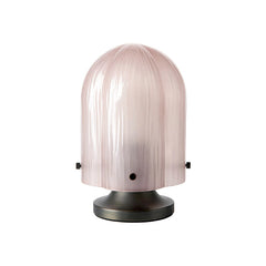 Antique Bronze & Pink Glass