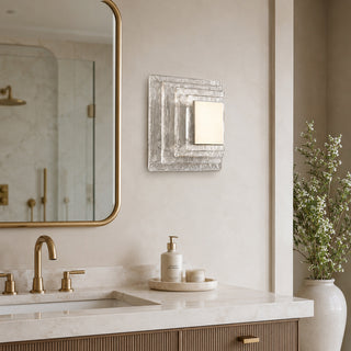 Severin Tiered Ice Glass Sconce