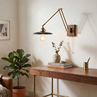 Sieals Saucer Swing Arm Sconce
