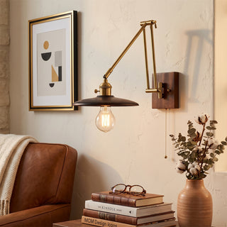 Sieals Saucer Swing Arm Sconce