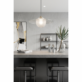 Solstice Rippled Disc Pendant Lamp
