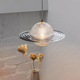 Solstice Rippled Disc Pendant Lamp