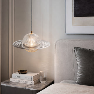 Solstice Rippled Disc Pendant Lamp