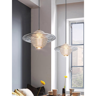 Solstice Rippled Disc Pendant Lamp