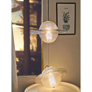 Solstice Rippled Disc Pendant Lamp