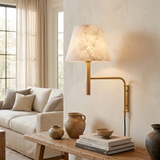 Soren Alabaster Plug-In Wall Sconce