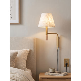 Soren Alabaster Plug-In Wall Sconce