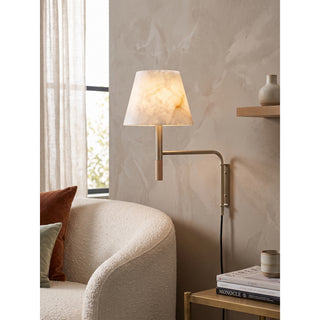 Soren Alabaster Plug-In Wall Sconce