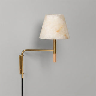Soren Alabaster Plug-In Wall Sconce