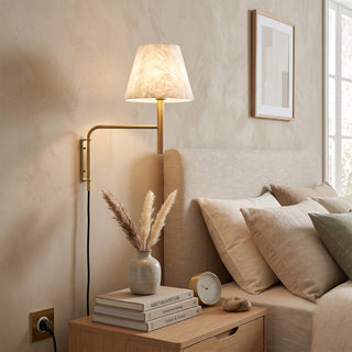 Soren Alabaster Plug-In Wall Sconce