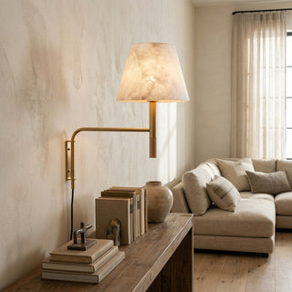 Soren Alabaster Plug-In Wall Sconce
