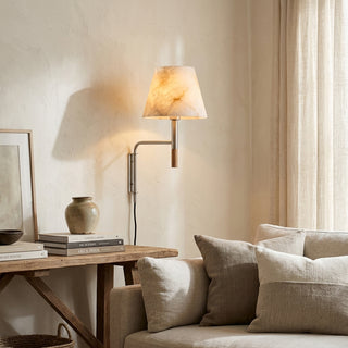 Soren Alabaster Plug-In Wall Sconce