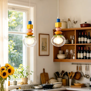 Stacked Glass Pendant Light