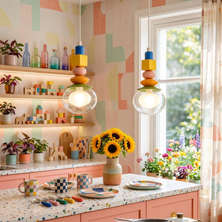 Stacked Glass Pendant Light