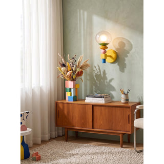Stacked Glass Wall Sconce