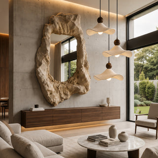 Terra Ruffled Resin Pendant Light