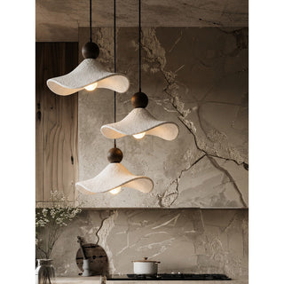 Terra Ruffled Resin Pendant Light