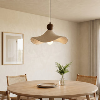 Terra Ruffled Resin Pendant Light