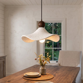 Terra Ruffled Resin Pendant Light