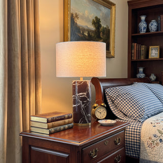 Theris Veined Marble Table Lamp