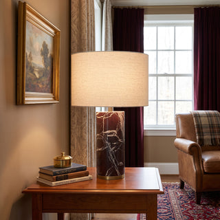 Theris Veined Marble Table Lamp