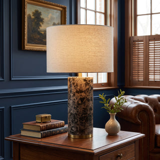 Theris Veined Marble Table Lamp