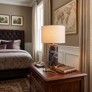 Theris Veined Marble Table Lamp