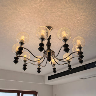 Theron Crackle Orb Chandelier