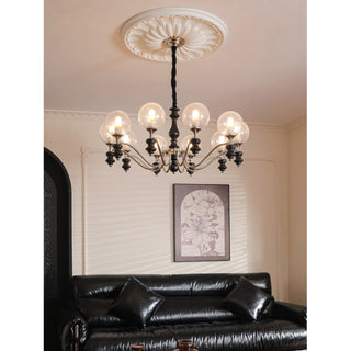 Theron Crackle Orb Chandelier