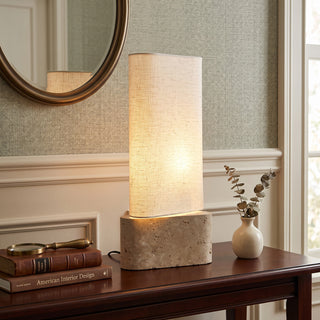Vaelis Travertine Table Lamp