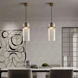 Valen Crackle Glass Pendant Light