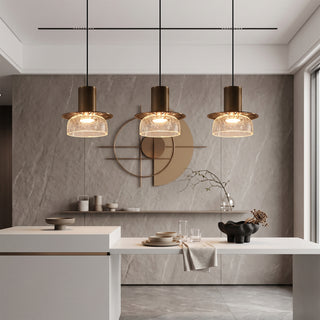 Valen Crackle Glass Pendant Light