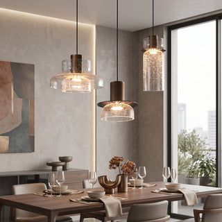 Valen Crackle Glass Pendant Light