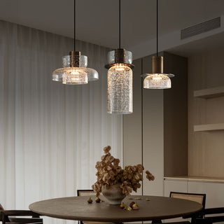 Valen Crackle Glass Pendant Light