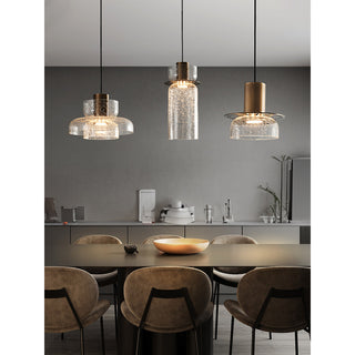 Valen Crackle Glass Pendant Light
