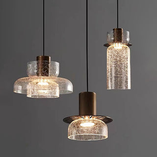 Valen Crackle Glass Pendant Light