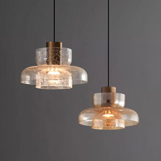Valen Crackle Glass Pendant Light